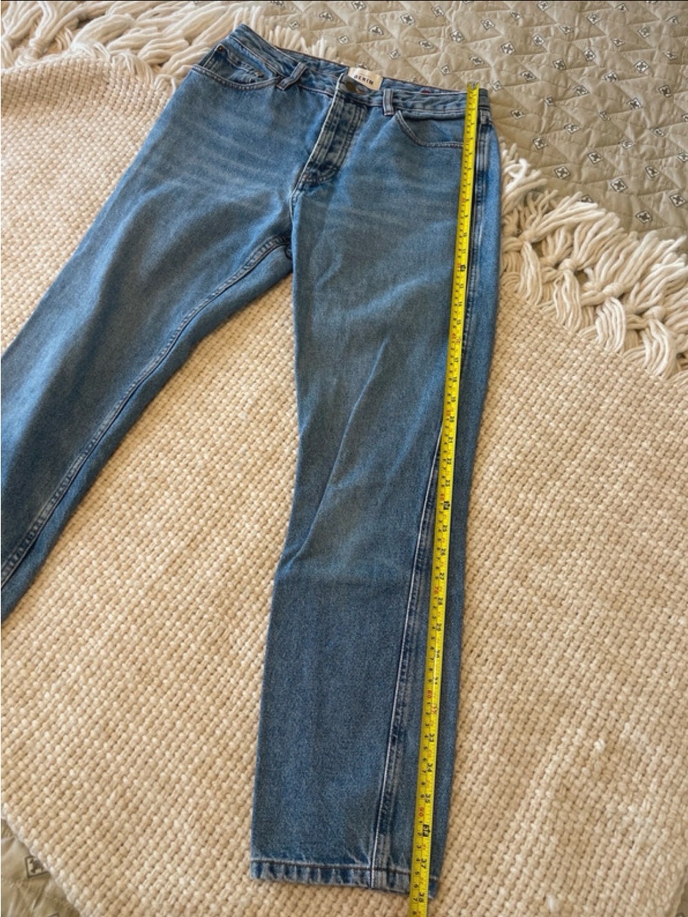 Sezane ‘Brut Sexy’ Straight Leg Light Blue Denim Jeans - Size 29 / US 6 - Picture 11 of 11